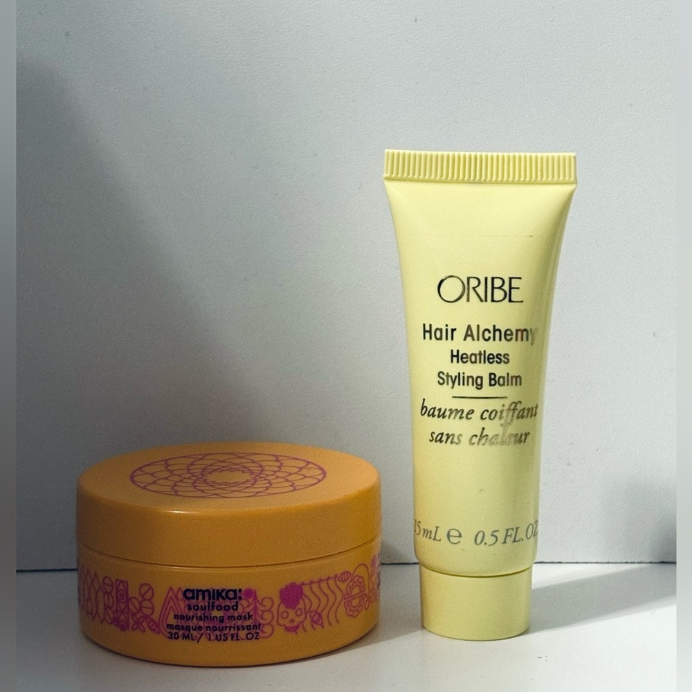 Amika Nourishing Mask & Oribe Hair Alchemy Heatless Styling Balm